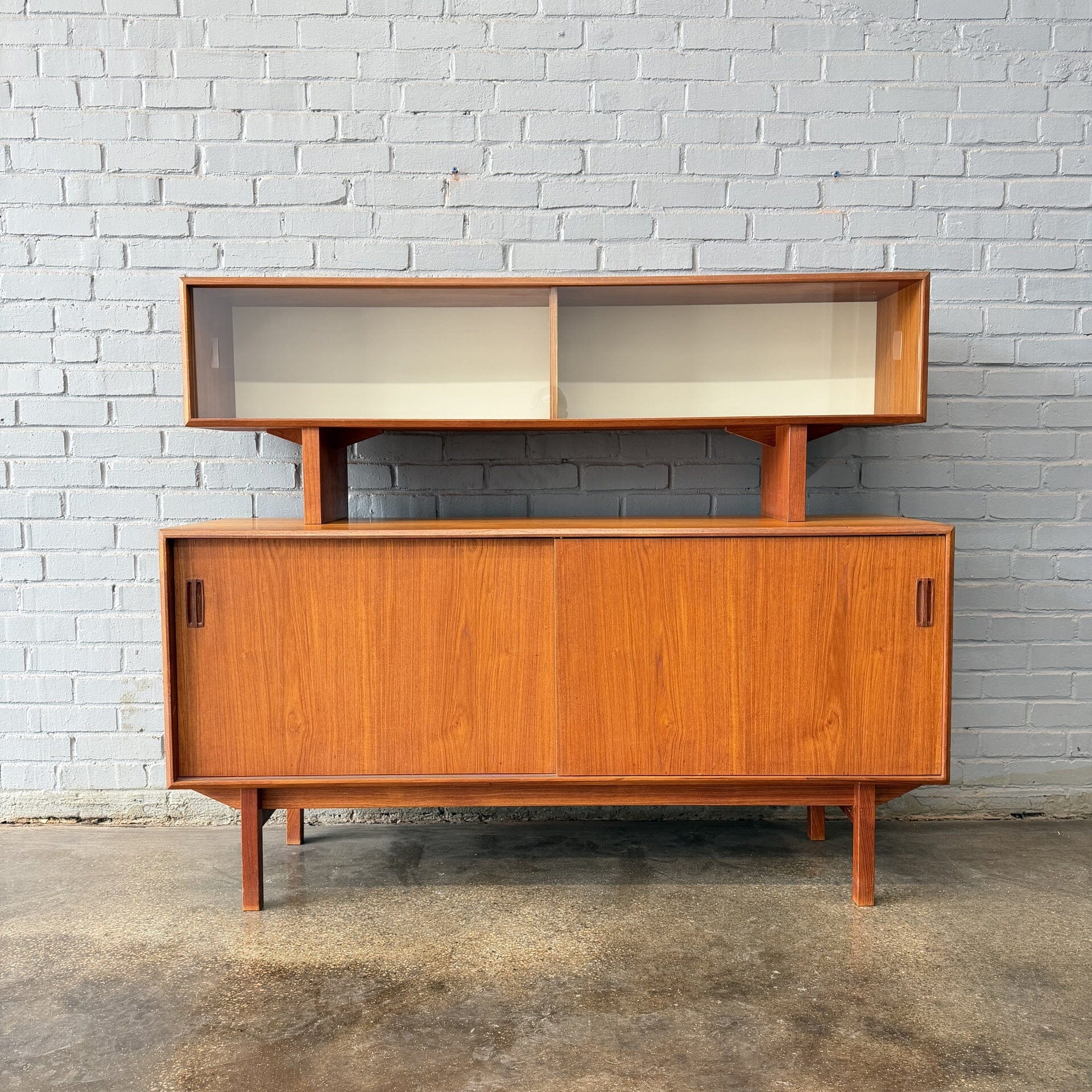DANSKダンスク●ヴィンテージ ミッドセンチュリー箱　2set Danish Modern Two-Tier Teak Hutch Sideboard, Made in Canada, 1970s
