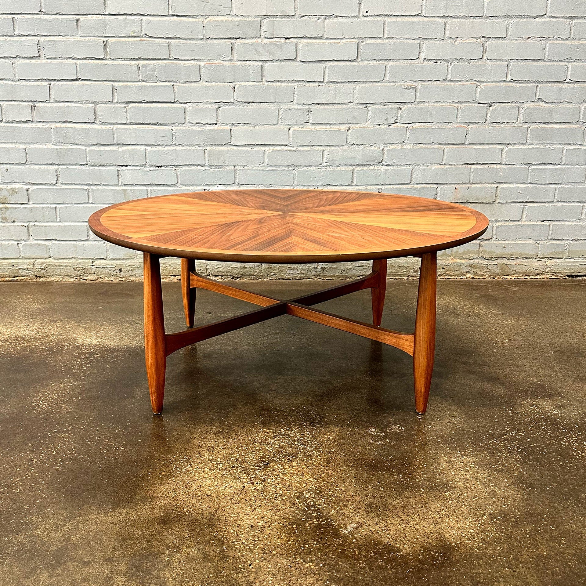 Drexel Heritage Round Walnut Coffee Table – MidMod Decor