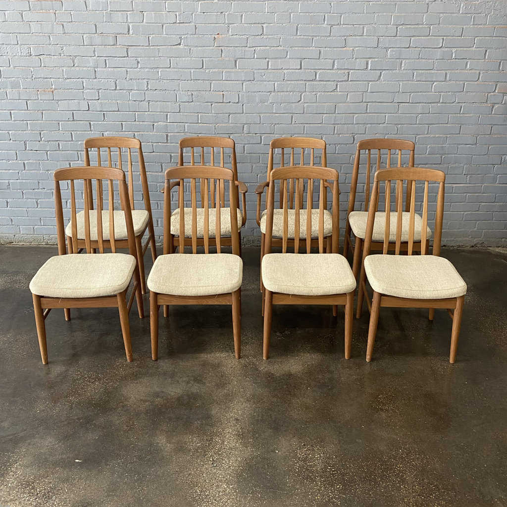 8 Teak Dining Chairs by Benny Linden Dining Chairs Benny Linden 