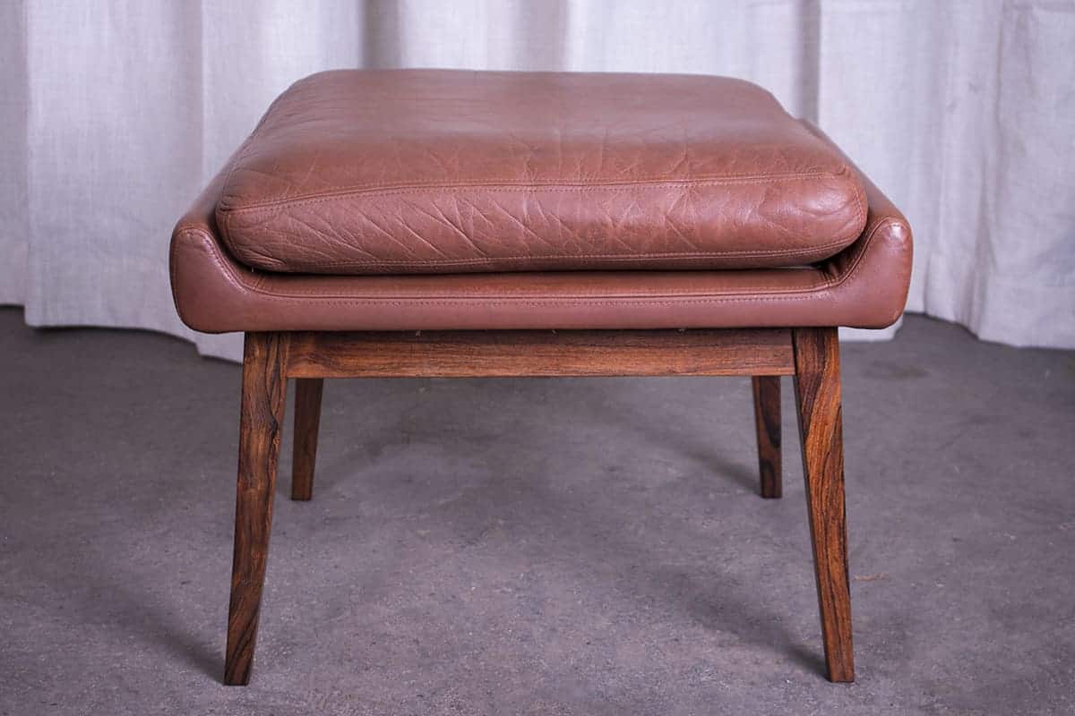 Brown Leather Ottoman Benches / Stools Unknown 