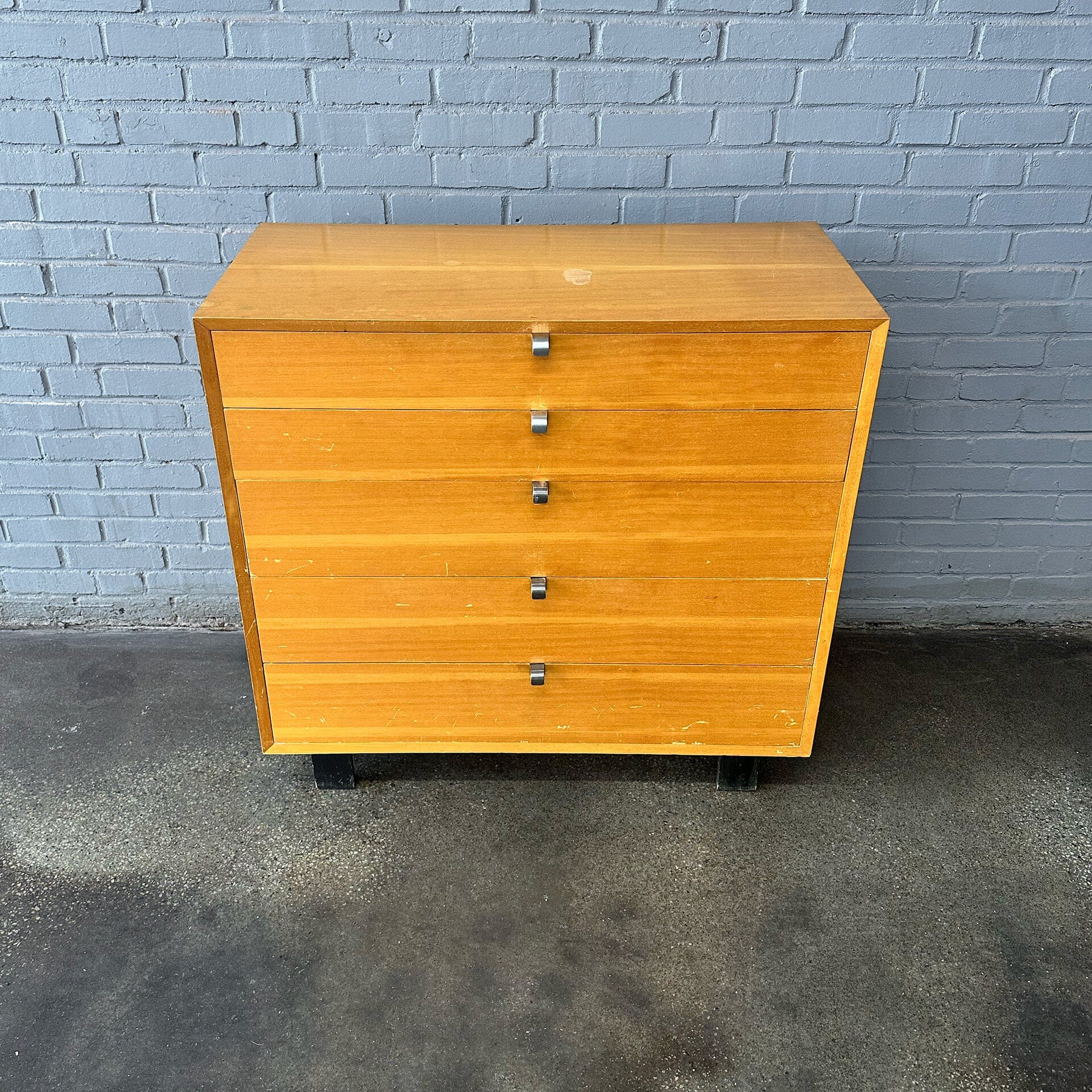 1950's Birch Tall Boy Dresser by Nelson for Herman Miller