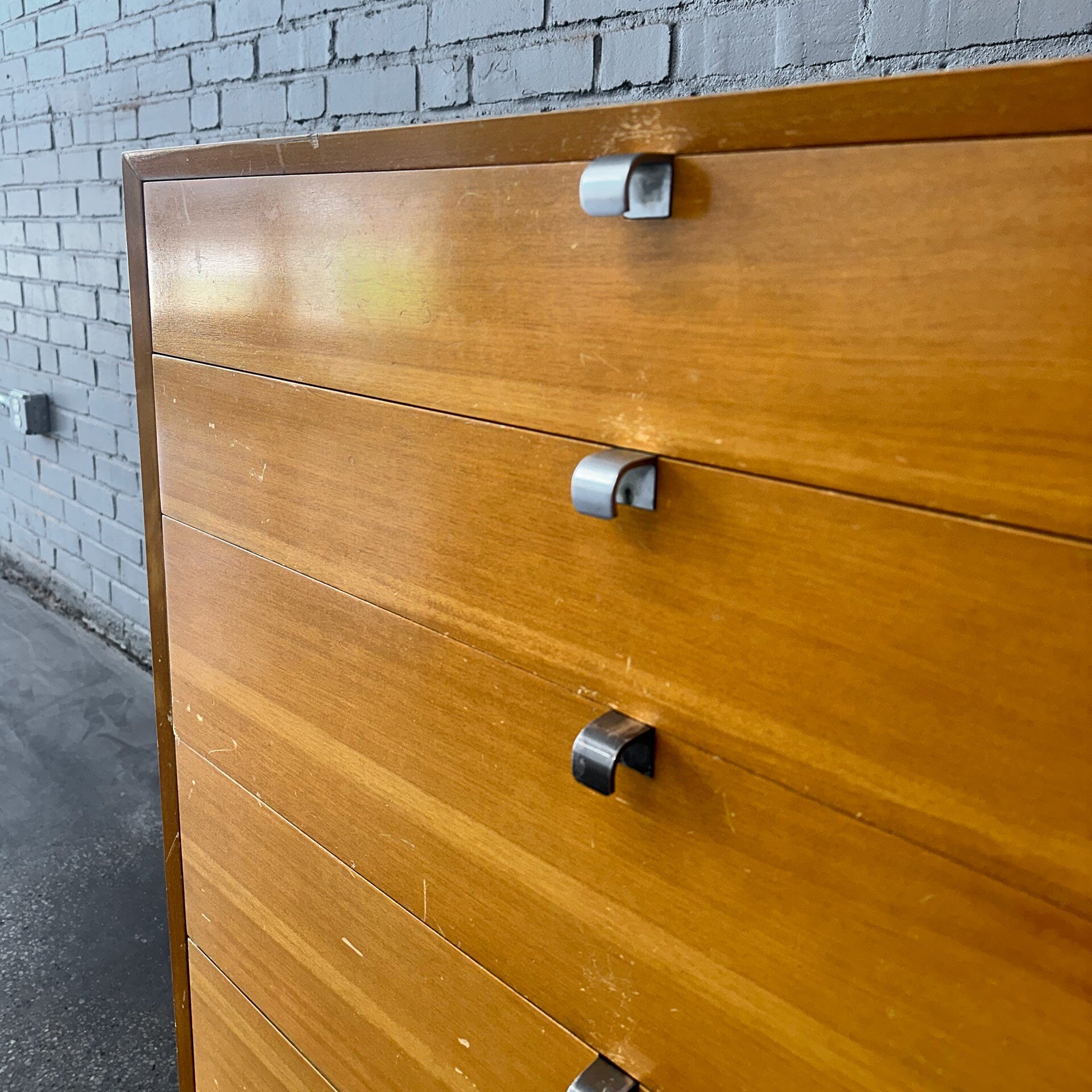 1950's Birch Tall Boy Dresser by Nelson for Herman Miller
