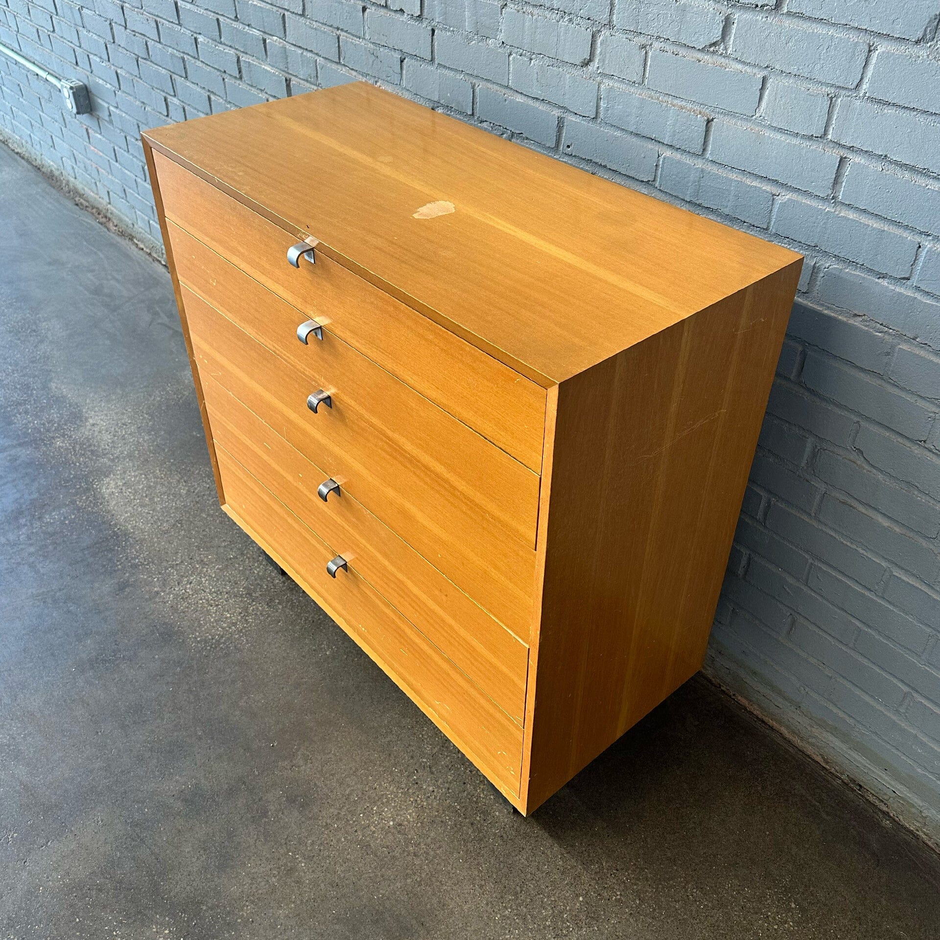 1950's Birch Tall Boy Dresser by Nelson for Herman Miller