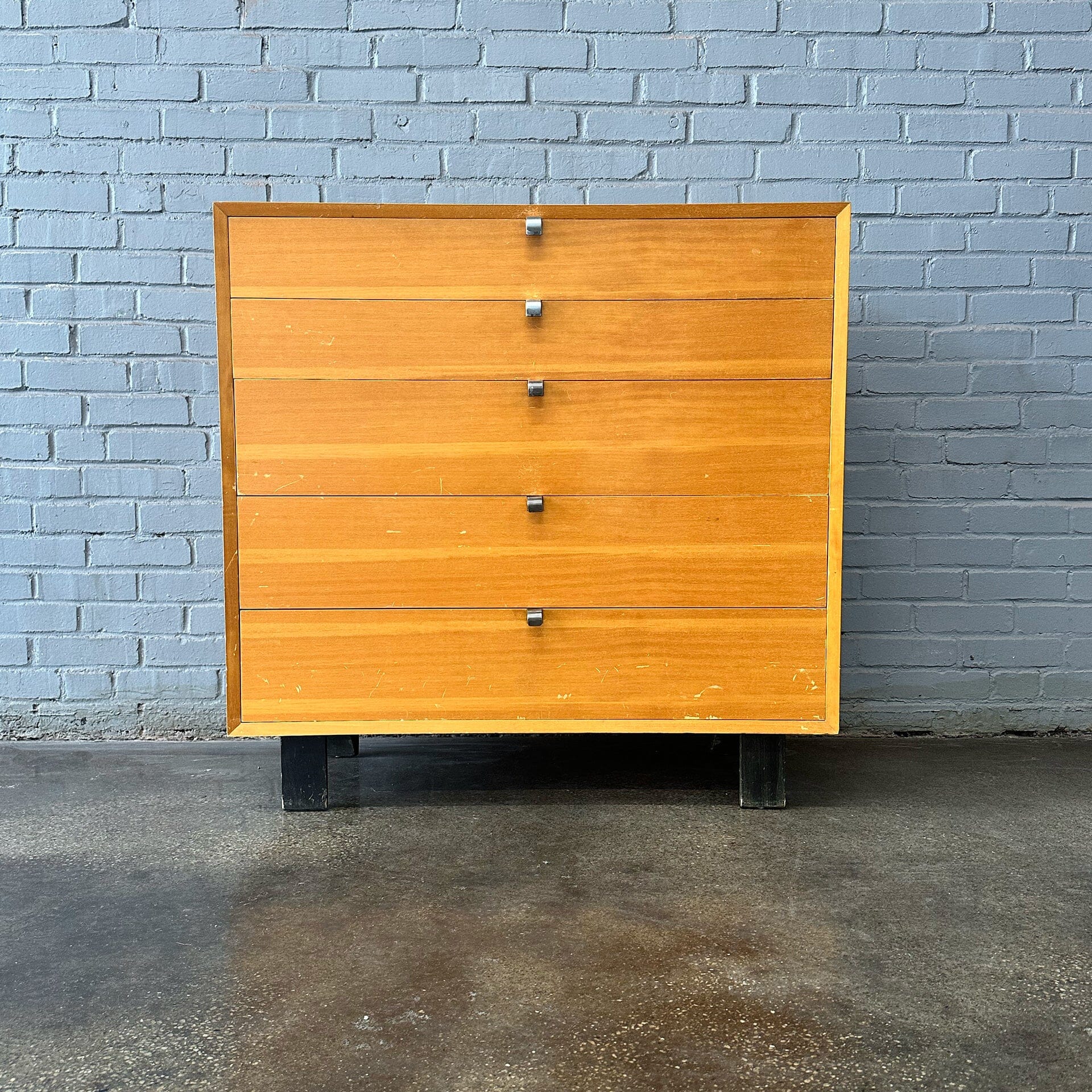 1950's Birch Tall Boy Dresser by Nelson for Herman Miller