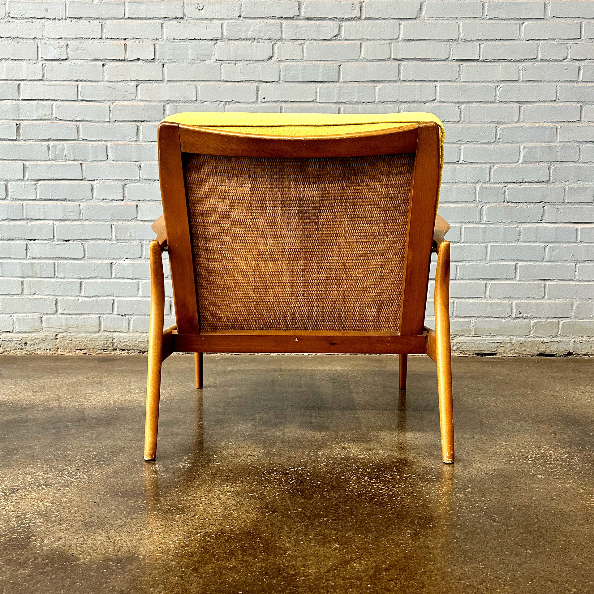 Ib Kofod Larsen Cane-Backed Lounge Chair