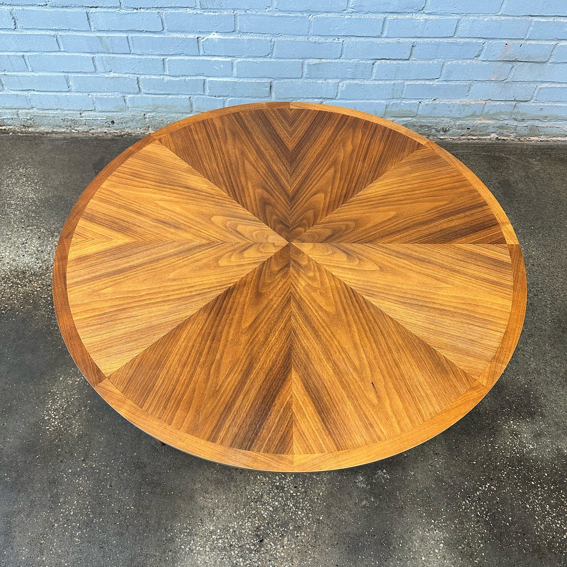 Drexel Heritage Round Walnut Coffee Table – MidMod Decor