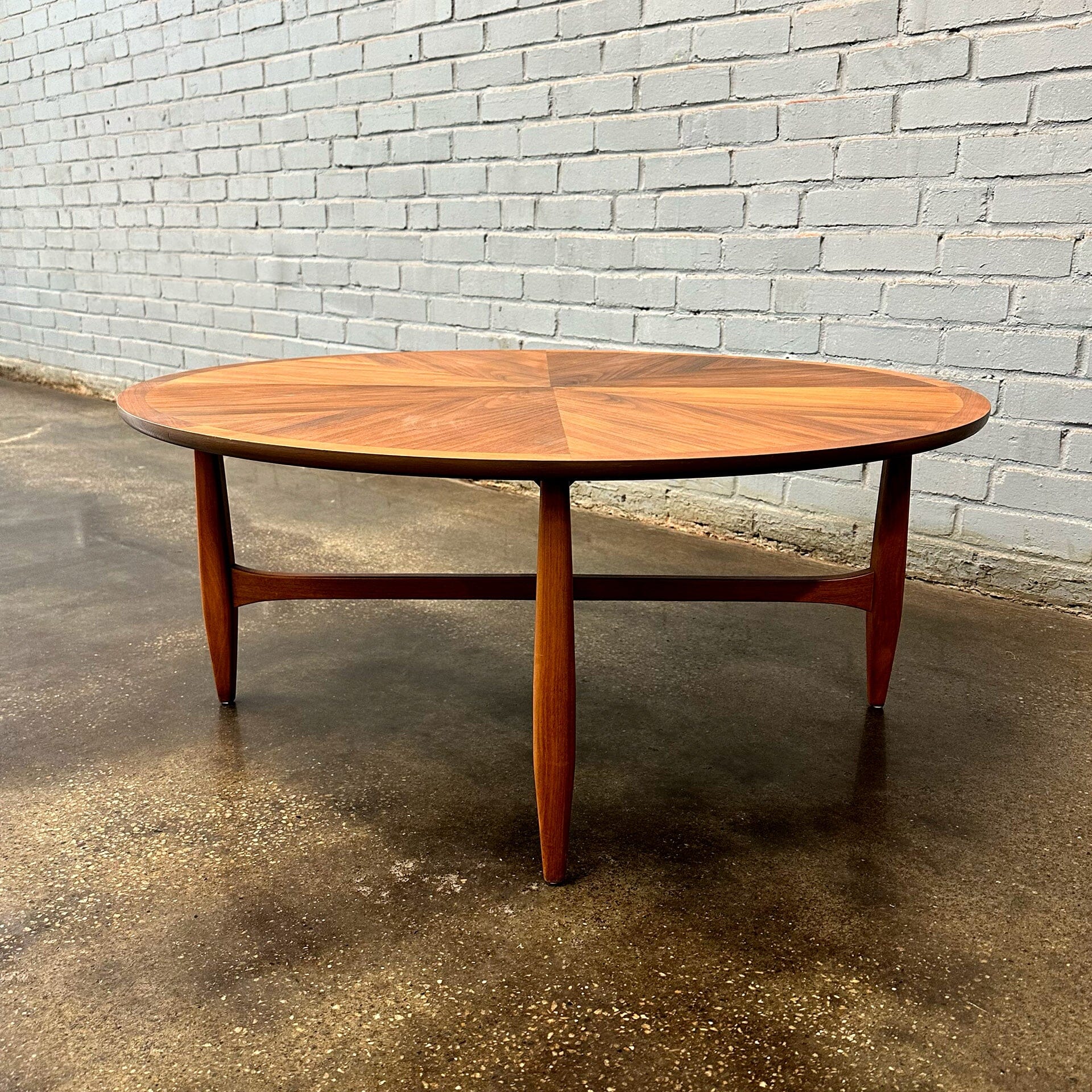 Drexel Heritage Round Walnut Coffee Table – MidMod Decor