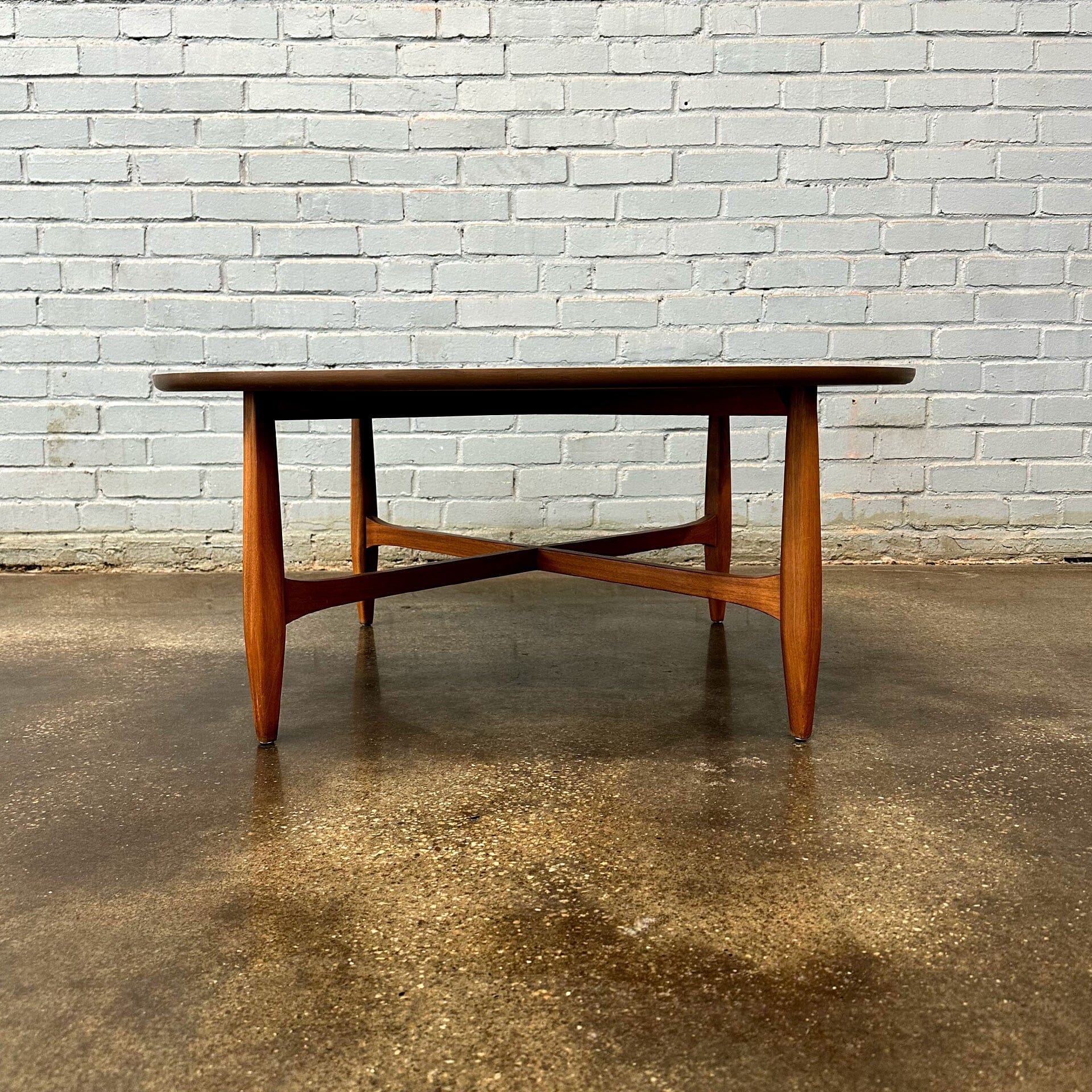 Drexel Heritage Round Walnut Coffee Table – MidMod Decor