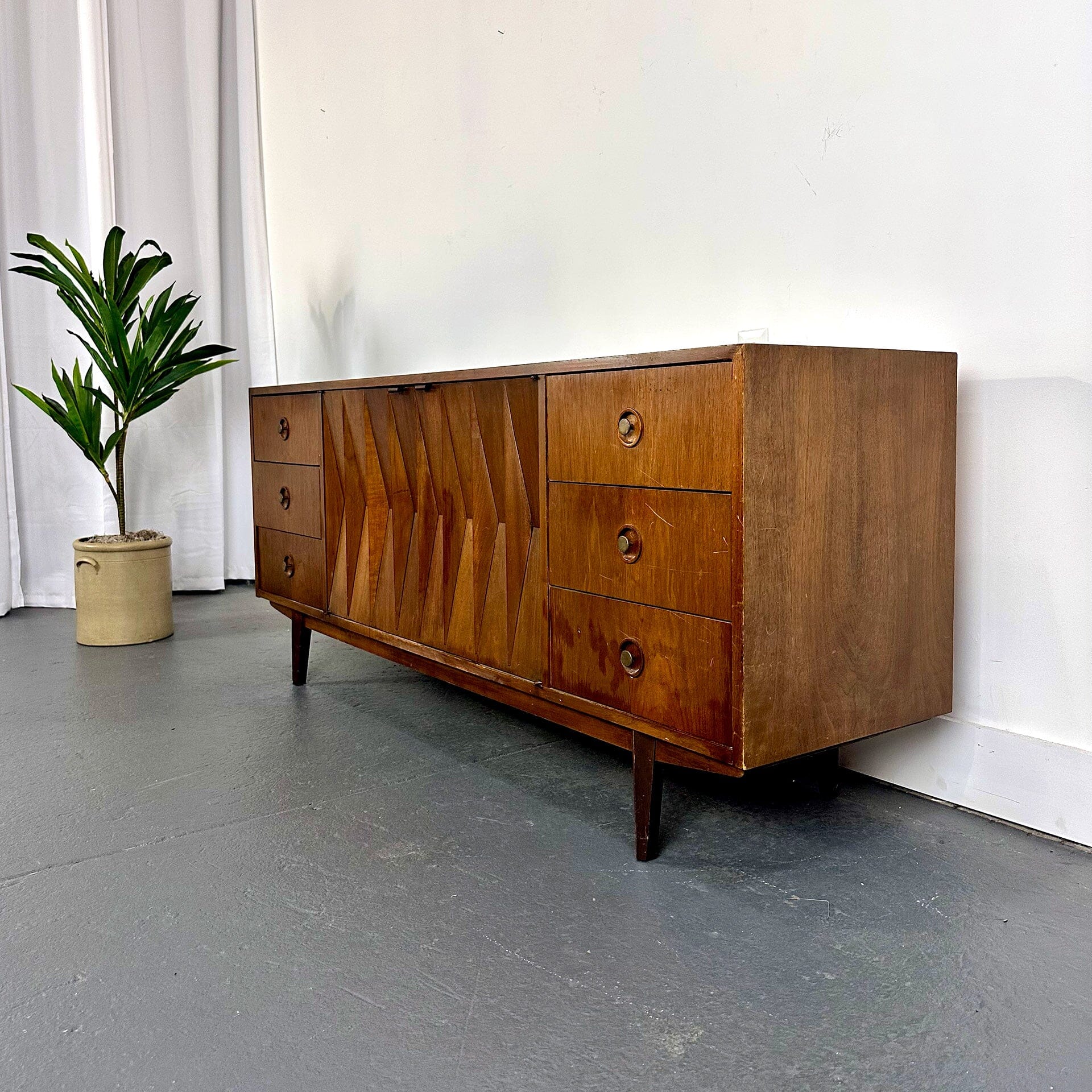 Harlequin Dresser Designed by Merton L. Gershun Dressers American of Martinsville 