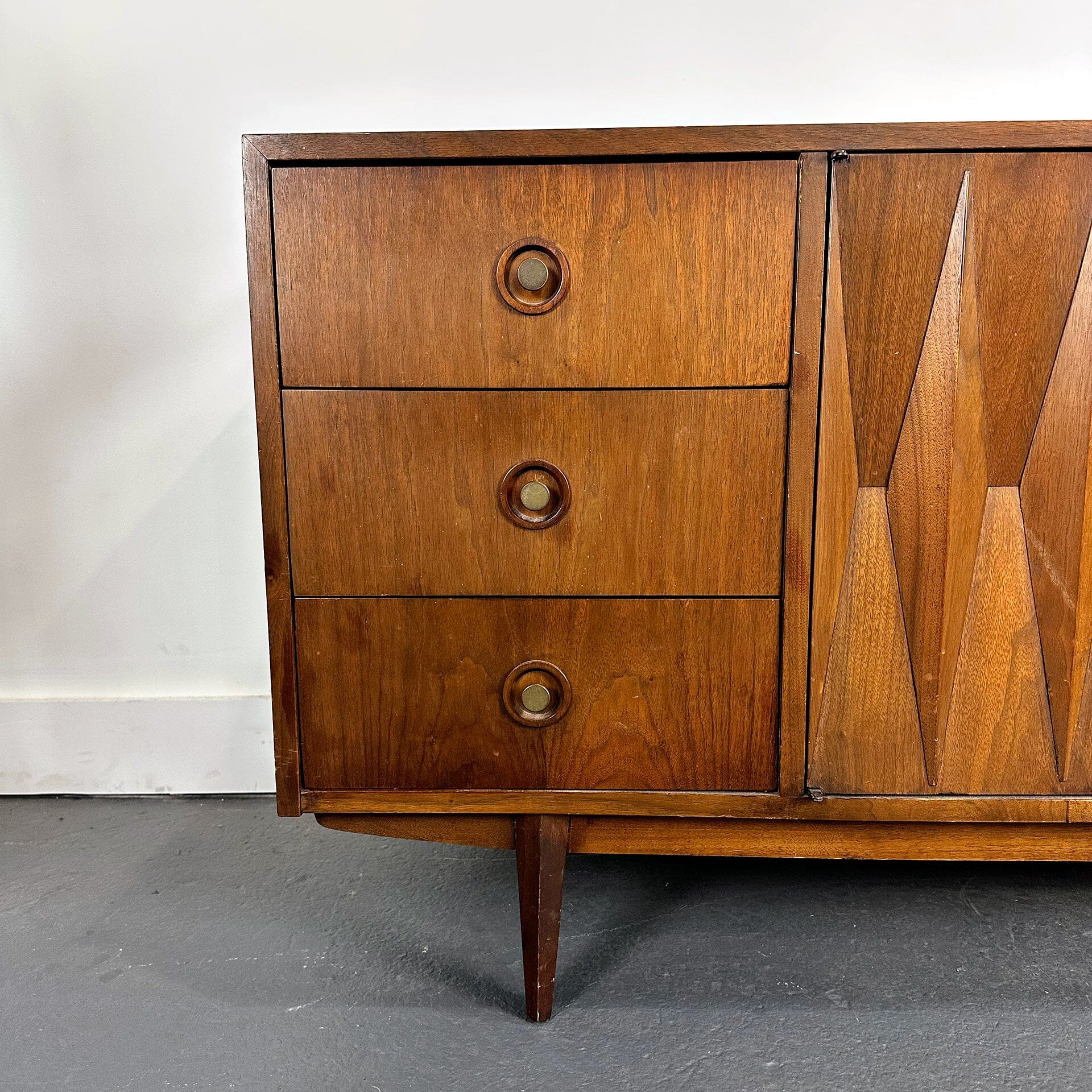 Harlequin Dresser Designed by Merton L. Gershun Dressers American of Martinsville 