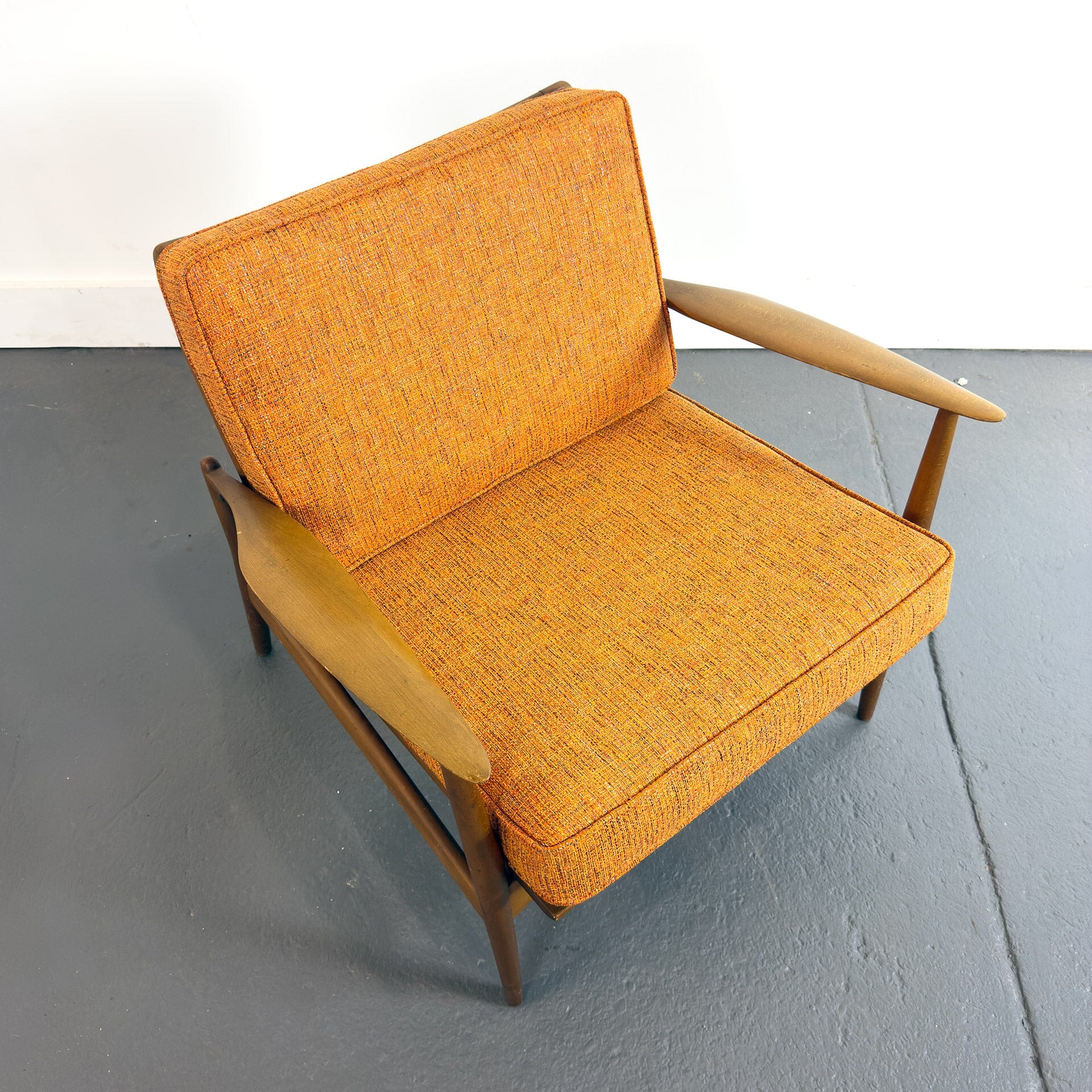 Ib Kofod Larsen Woven-Backed Lounge Chair – MidMod Decor
