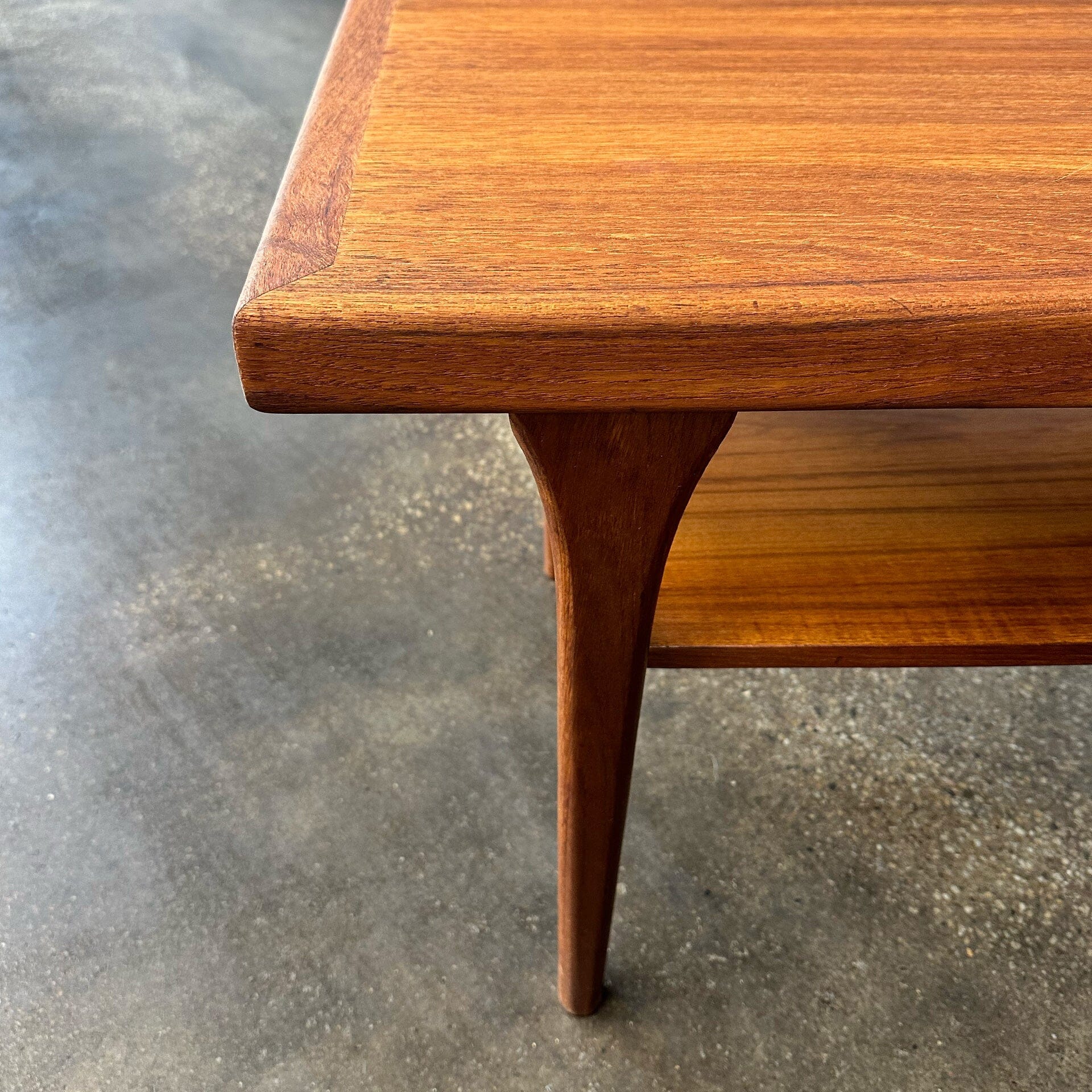 Pair of Teak Danish Side Tables with Shelves Accent Tables MidMod Decor 