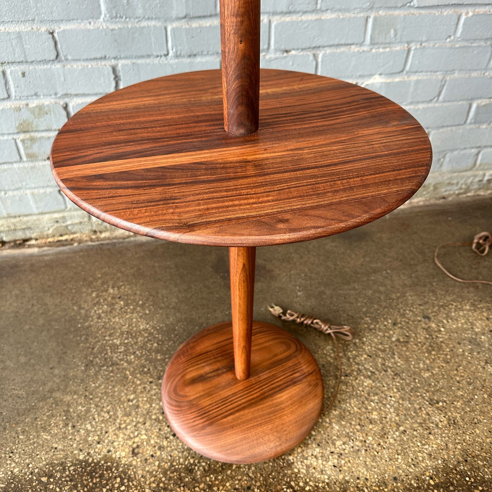 Pair of Walnut Side Table Floor Lamps – MidMod Decor Pair of Walnut Side Table Floor Lamps – MidMod Decor