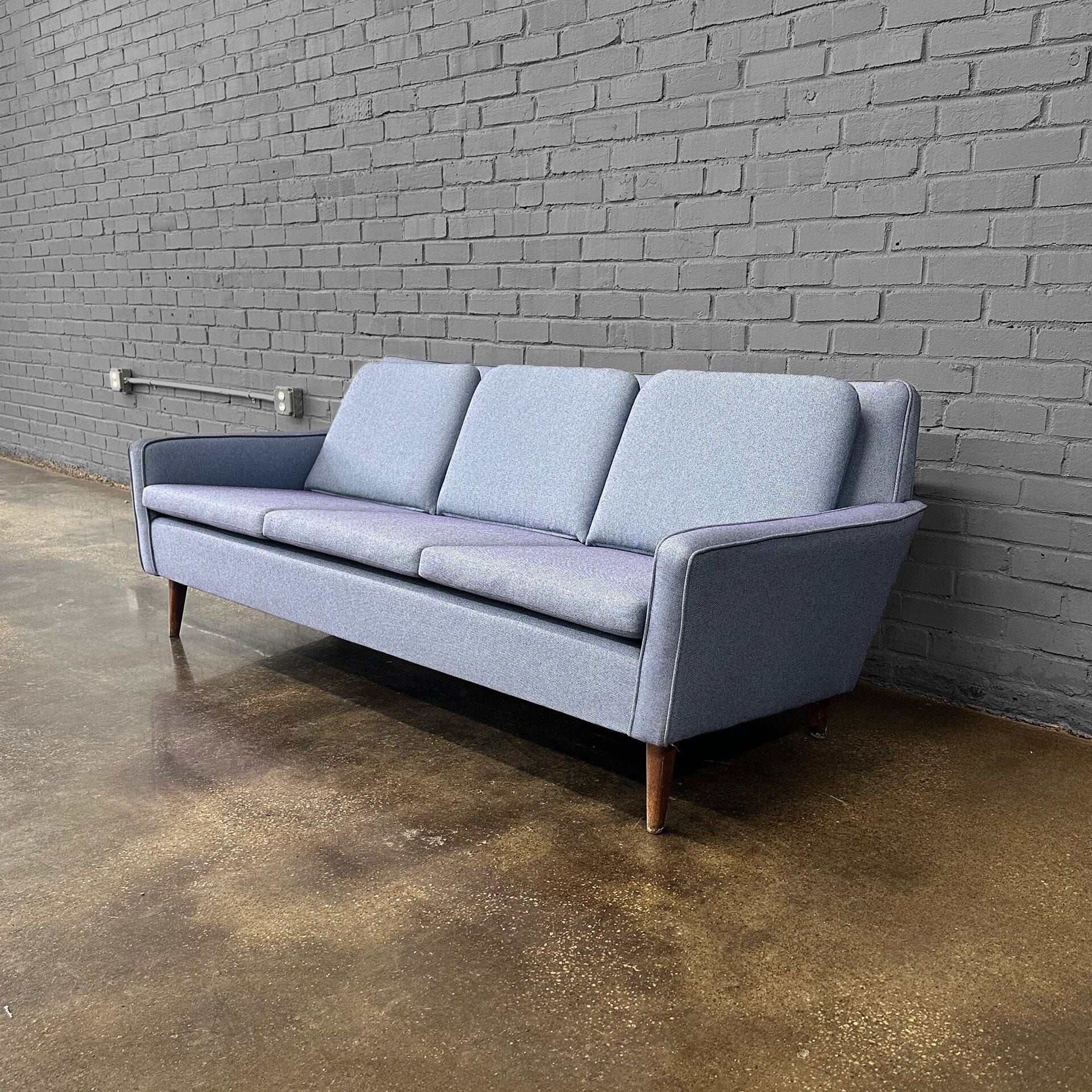 Petite Danish Modern 3 Seat Sofa by DUX Sofa / Couch Dux 