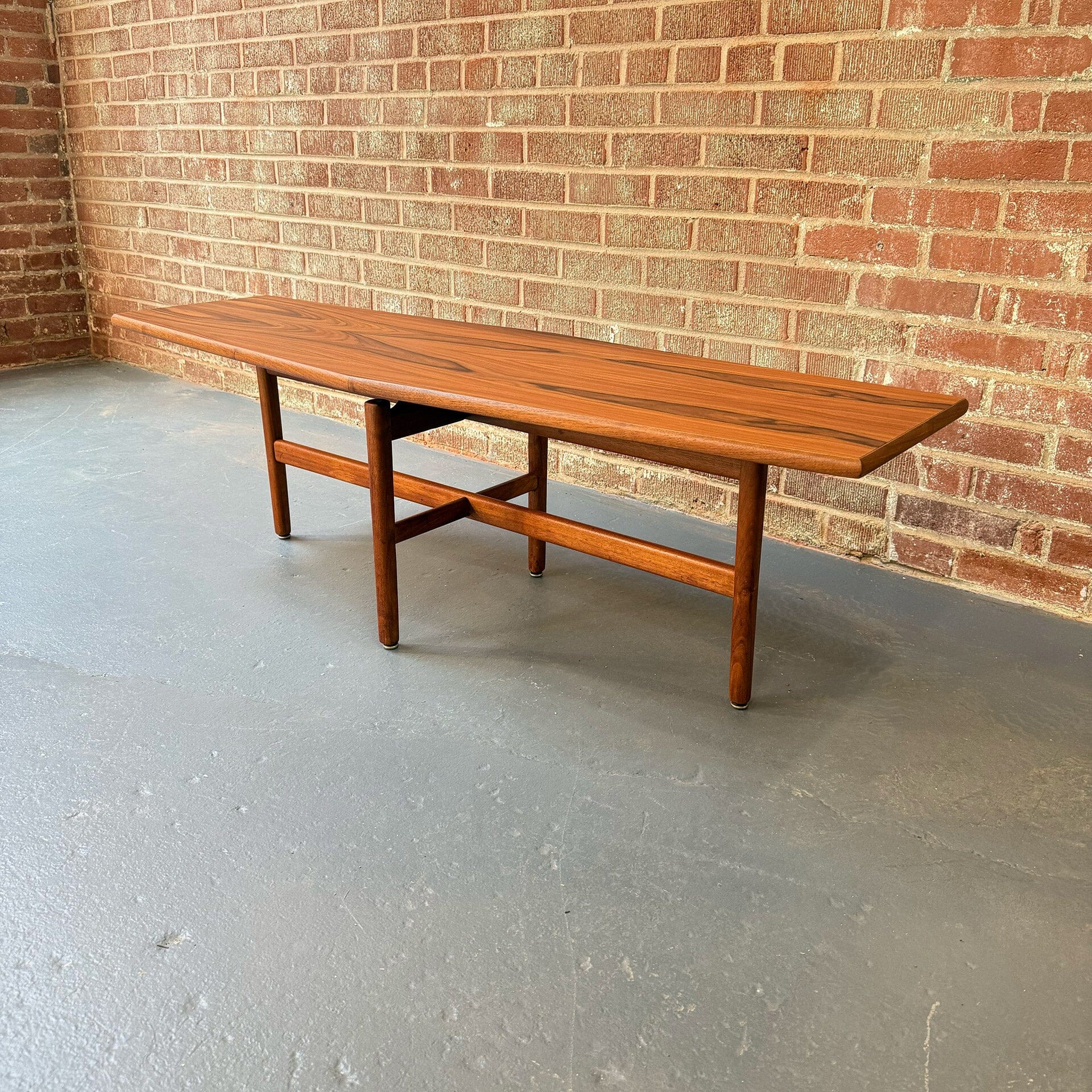 Rosewood Coffee Table with Elongated Hexagonal Top – MidMod Decor