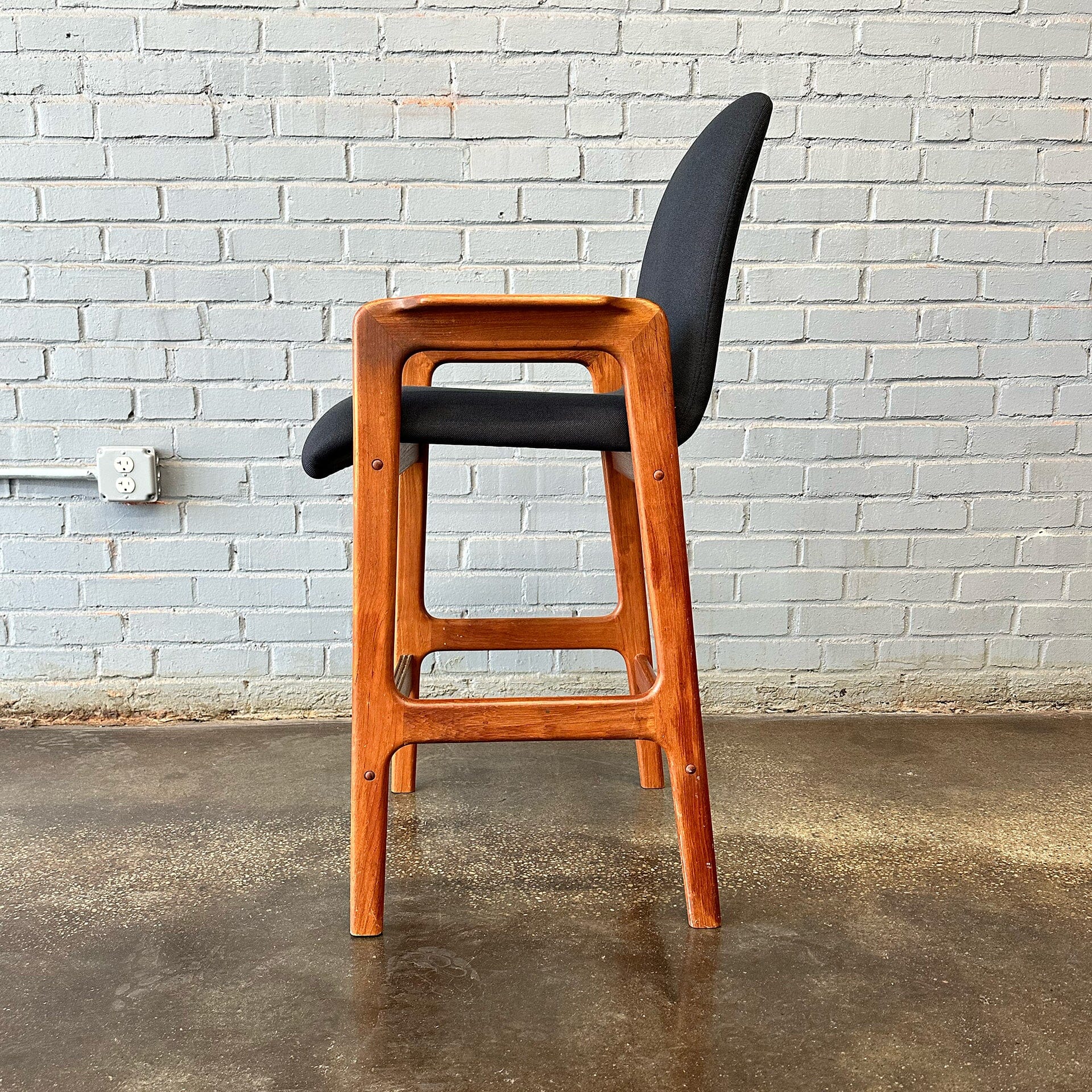 Set of 3 Teak Bar Stools by Benny Linden Benches / Stools Benny Linden 