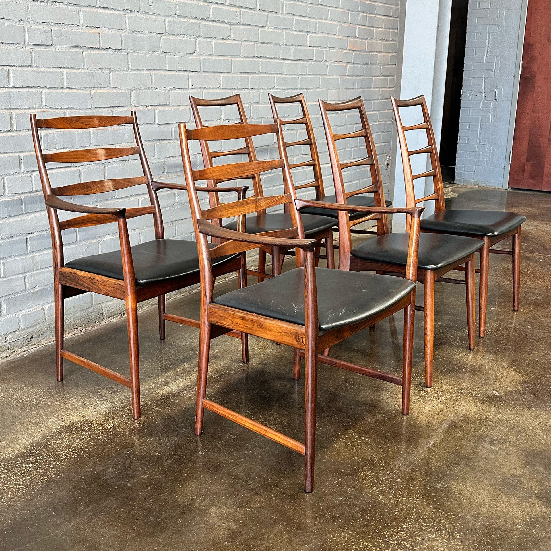 Set of 6 Rosewood Danish Dining Chairs Dining Chairs Koefoed Hornslet 