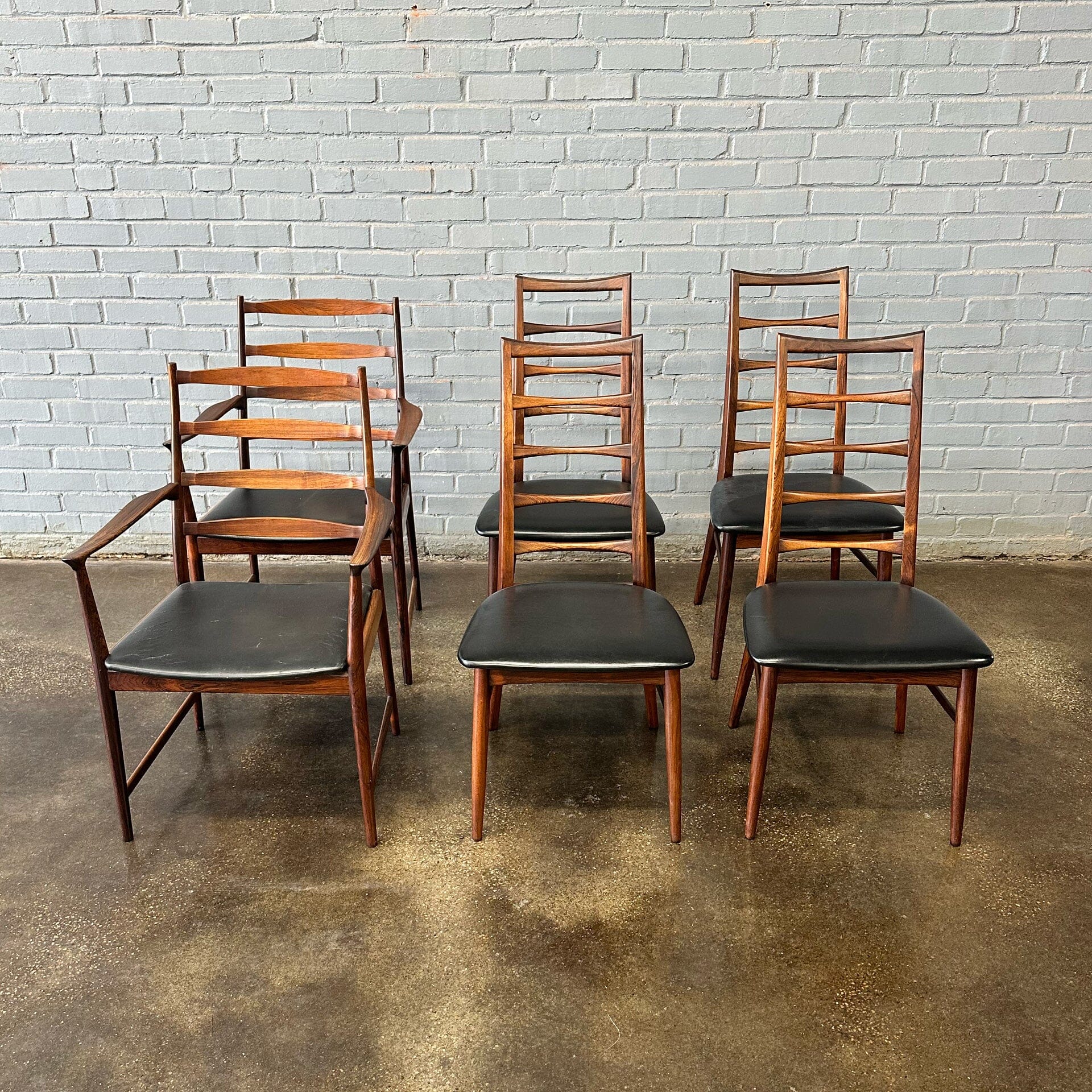 Set of 6 Rosewood Danish Dining Chairs Dining Chairs Koefoed Hornslet 