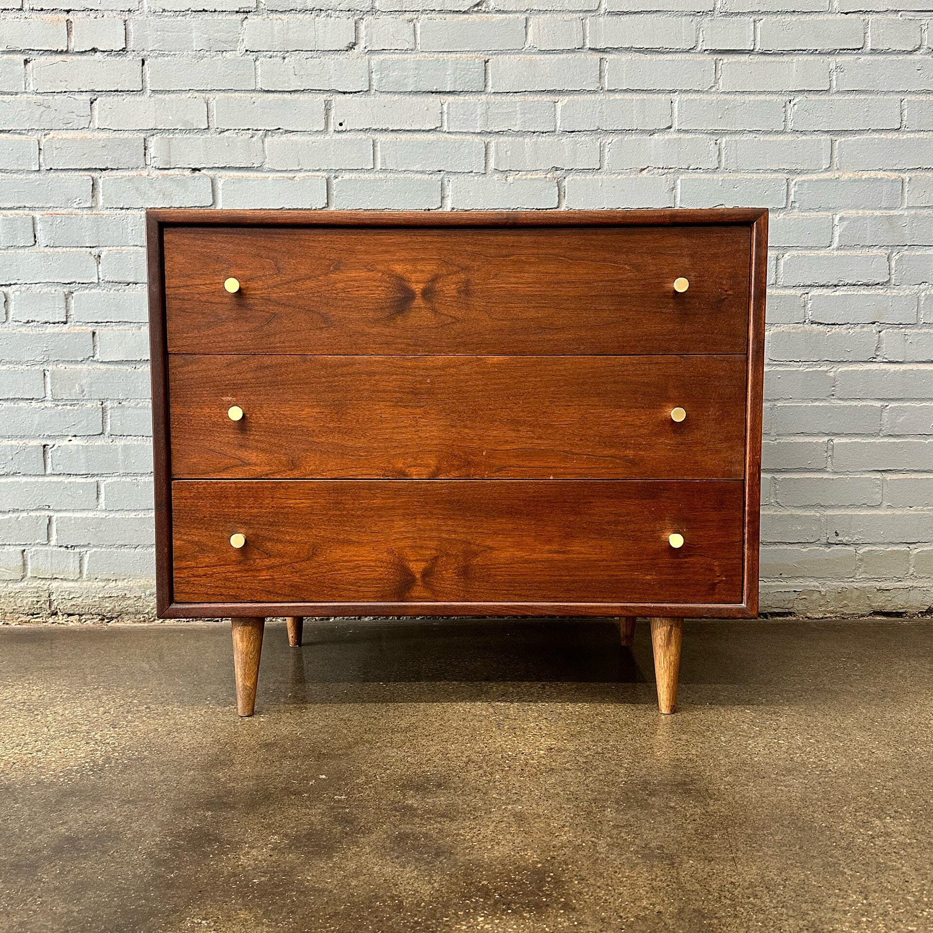 Small MCM Walnut 3 Drawer Dresser – MidMod Decor Small MCM Walnut 3 Drawer Dresser – MidMod Decor