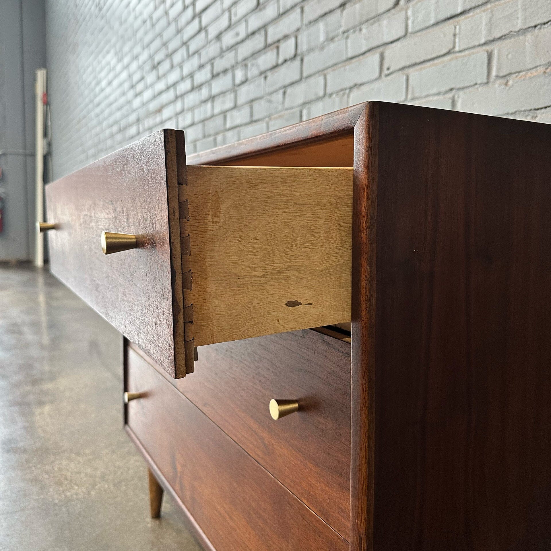 Small MCM Walnut 3 Drawer Dresser MidMod Decor Small MCM Walnut 3 Drawer Dresser MidMod Decor