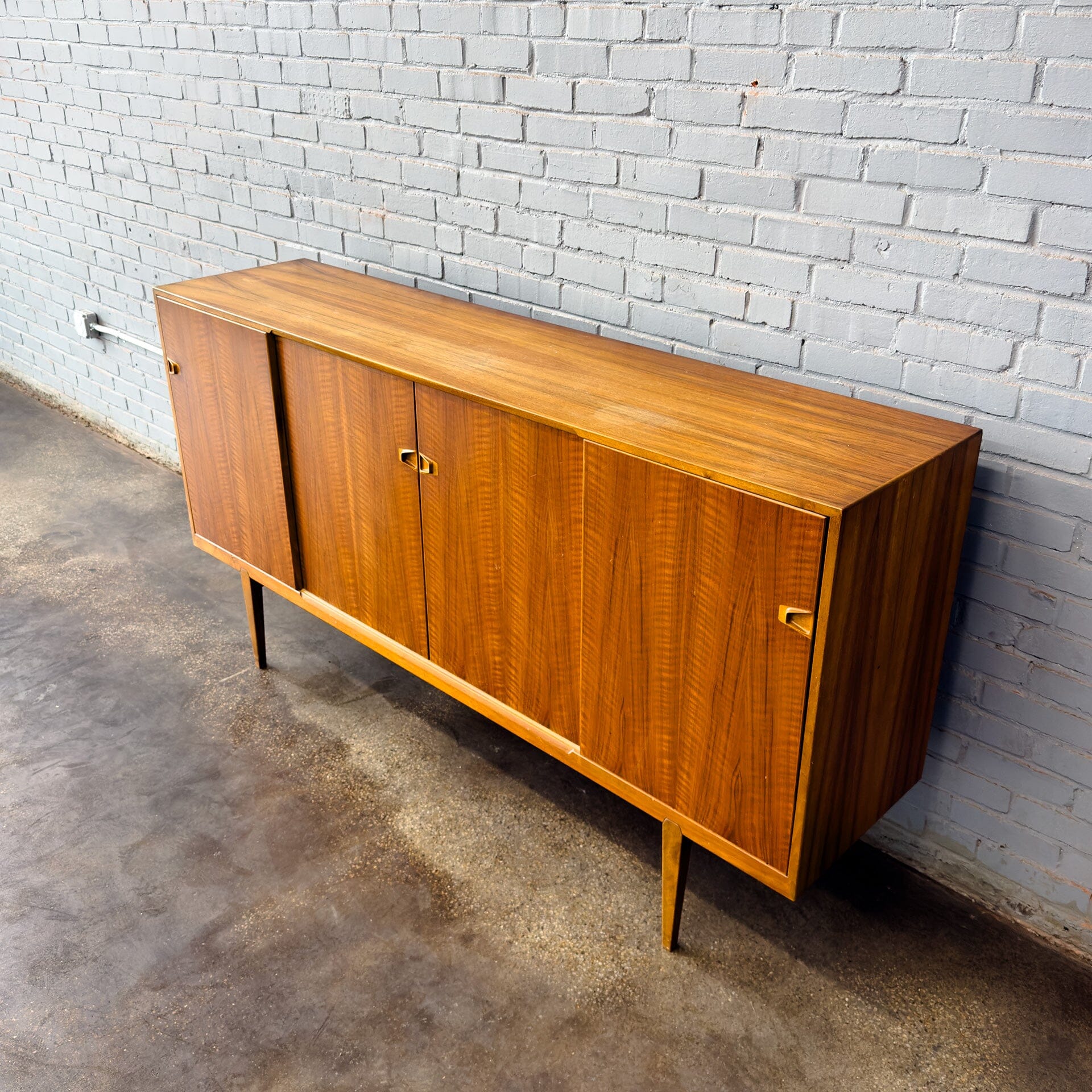 Tall Teak Credenza or Sideboard by Brande Møbelindustri Sideboards Brande Møbelindustri 