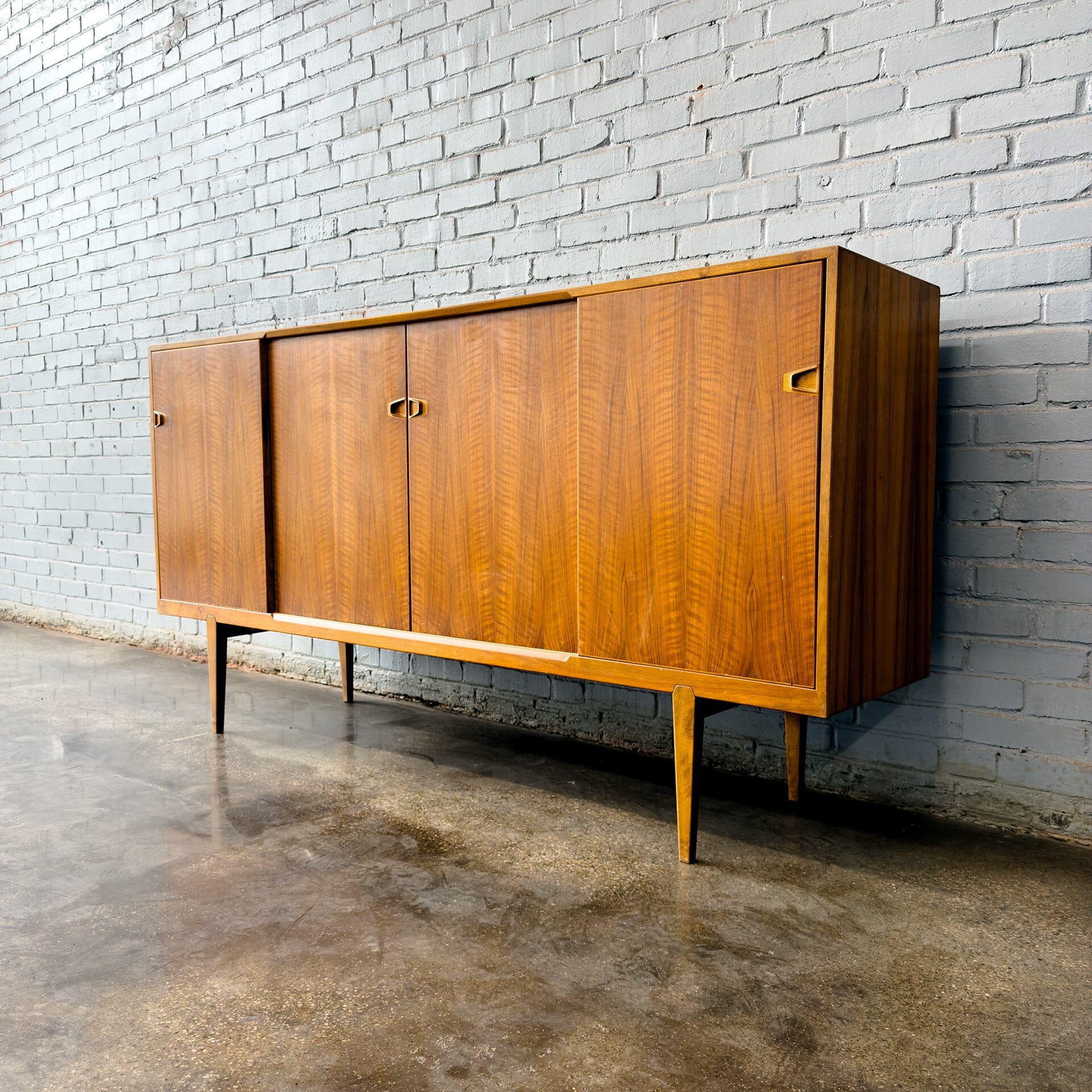 Tall Teak Credenza or Sideboard by Brande Møbelindustri Sideboards Brande Møbelindustri 