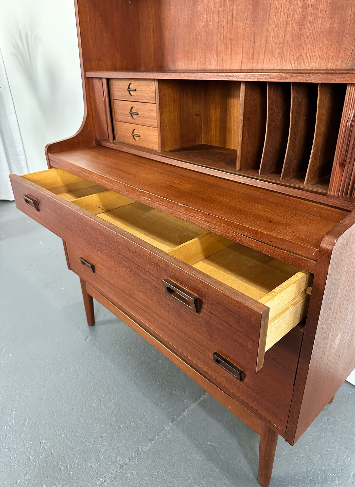 Teak Danish Modern Secretary designed by Johannes Sorth MidMod Decor 