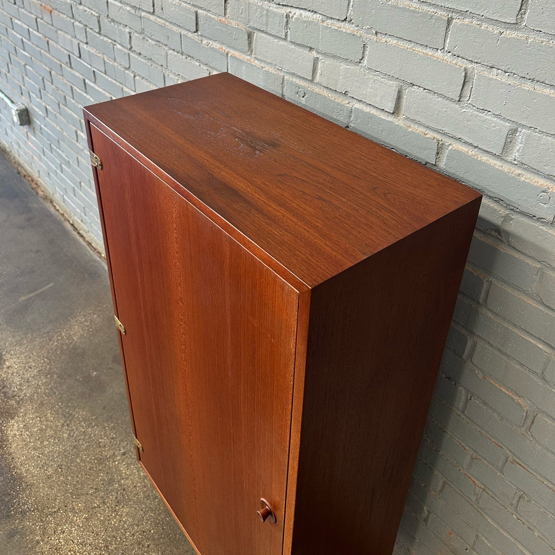 Vertical Teak Record Cabinet by Borge Mogensen Record Storage P. Lauritsen and Son 