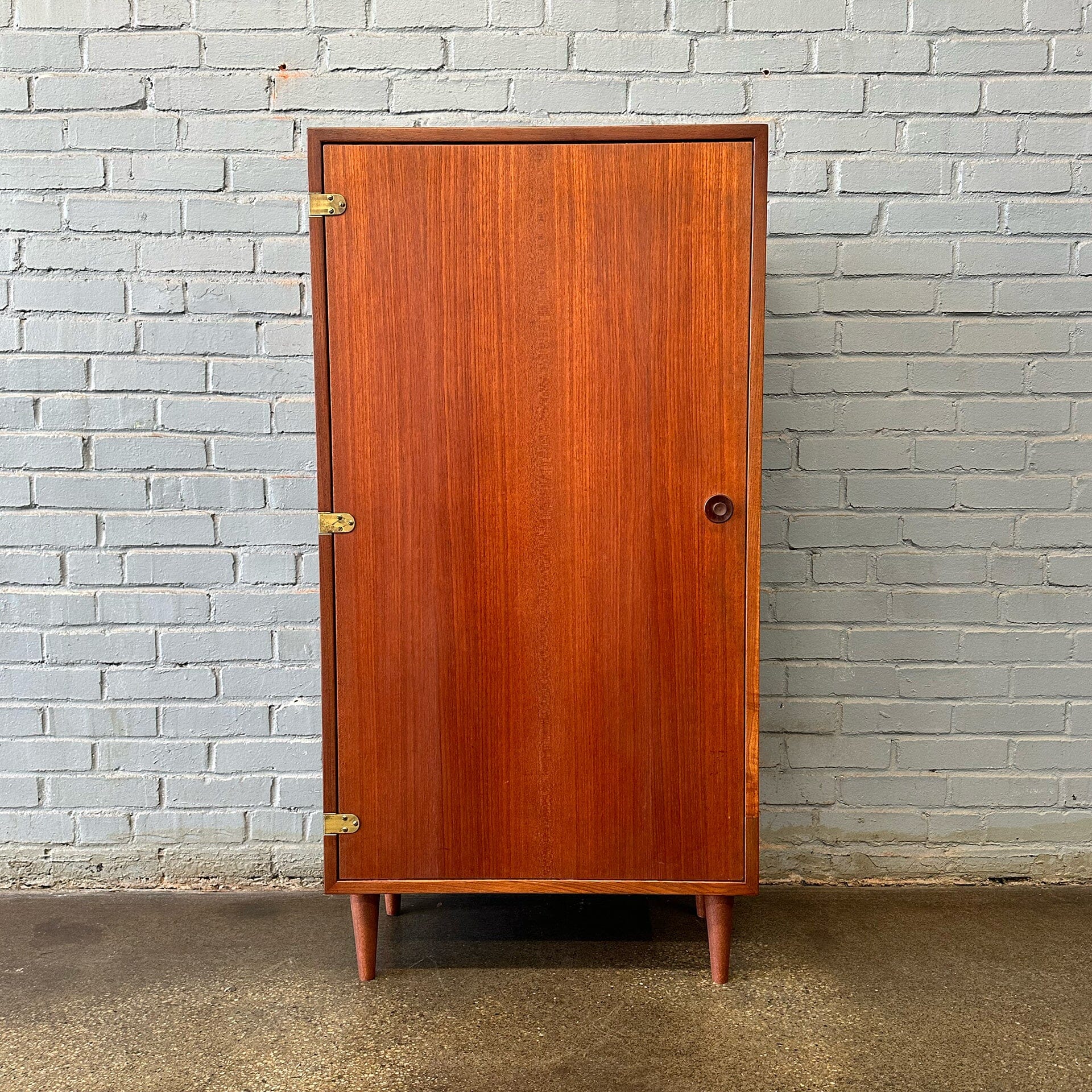 Vertical Teak Record Cabinet by Borge Mogensen Record Storage P. Lauritsen and Son 