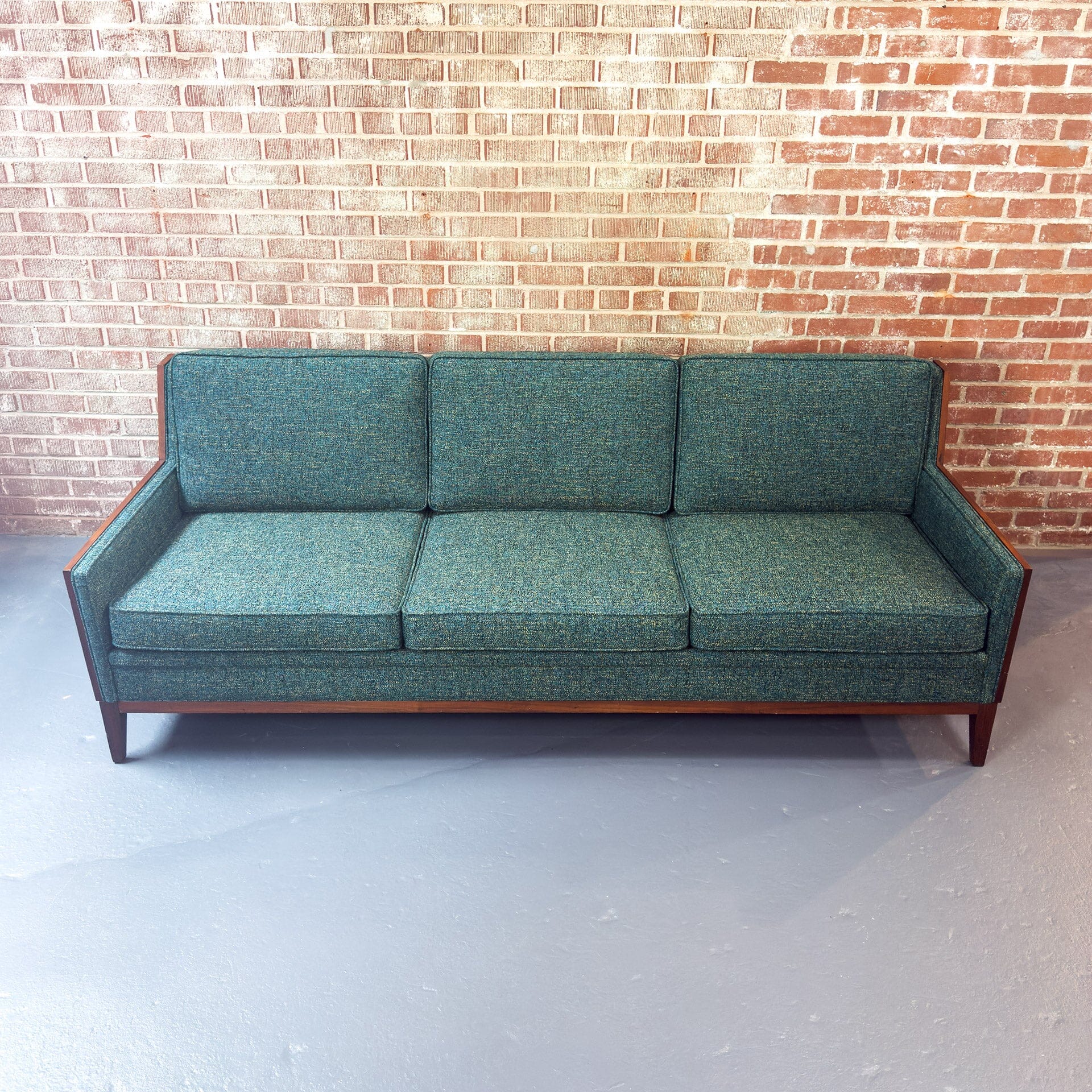 Walnut Framed Mid-Century Modern Sofa – MidMod Decor