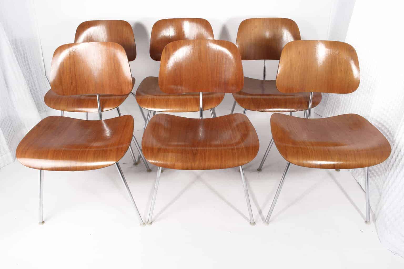 6 DCM Eames Chairs Dining Chairs Herman Miller 