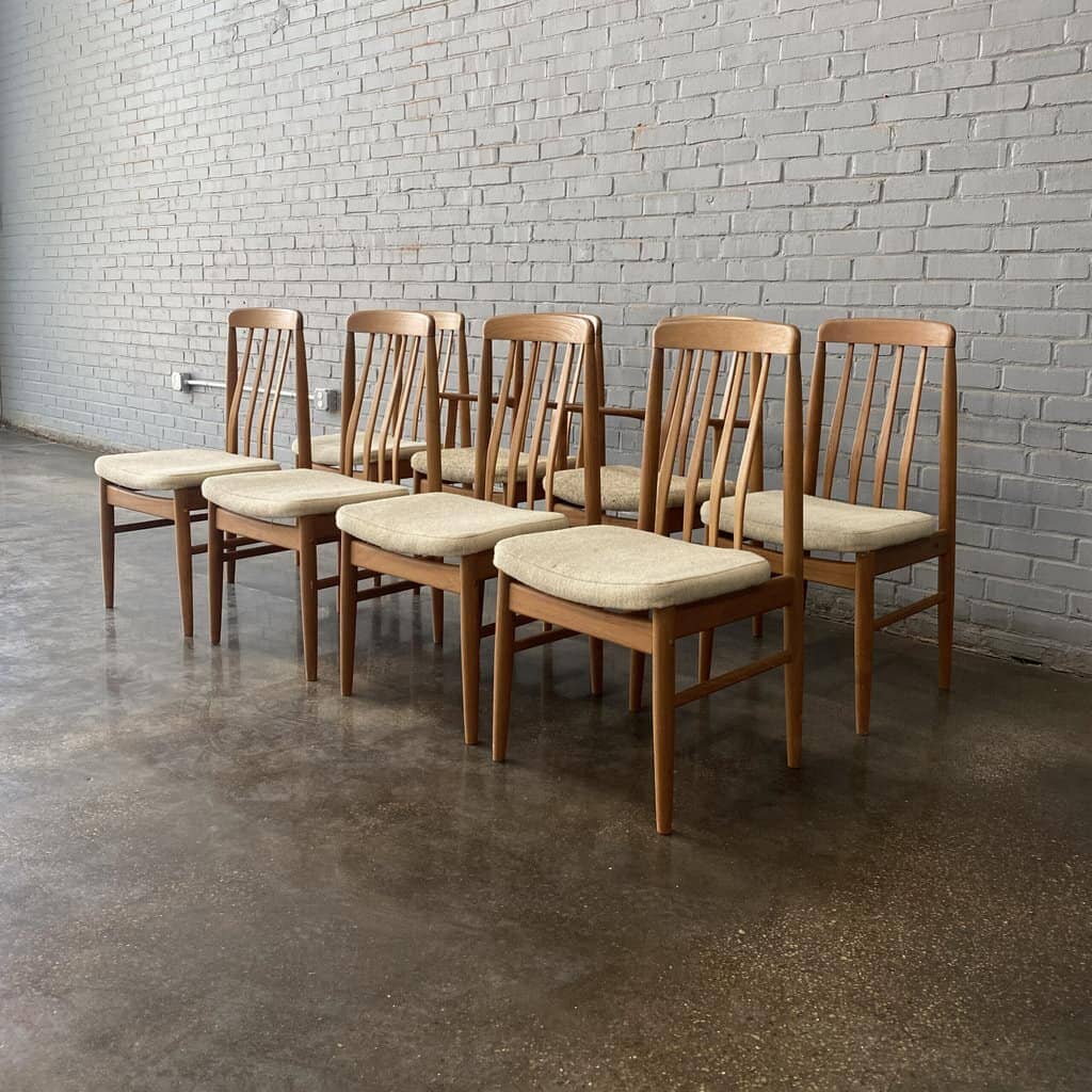 8 Teak Dining Chairs by Benny Linden Dining Chairs Benny Linden 