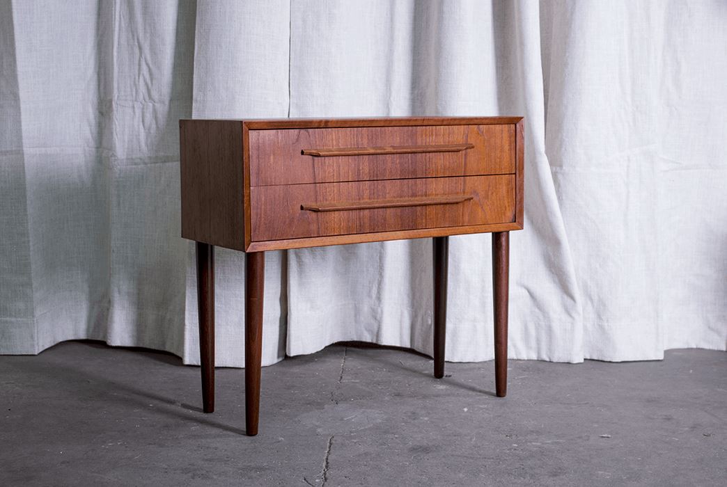 Danish Modern Small Two Drawer Dresser Nightstands Unknown 