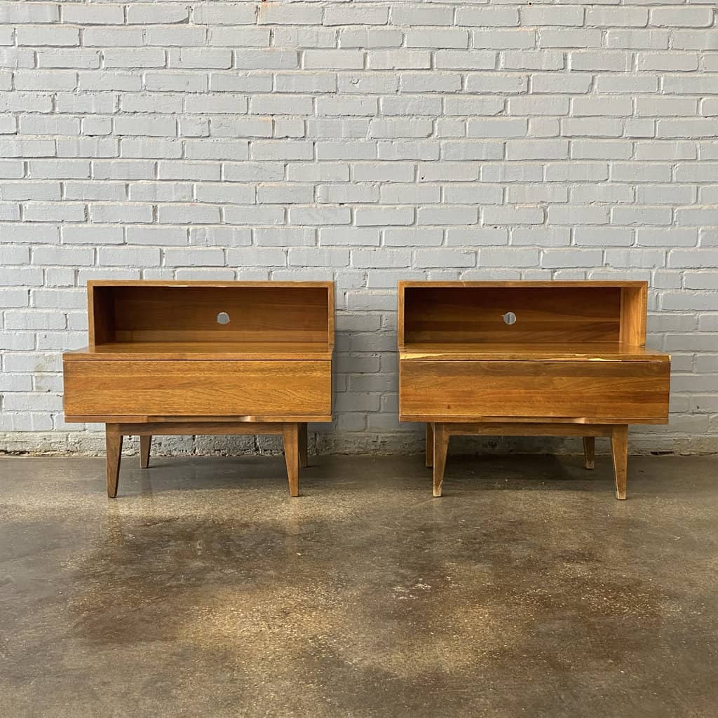 Large Walnut Nightstands by Mel Smilow Nightstands Smilow and Thielle 