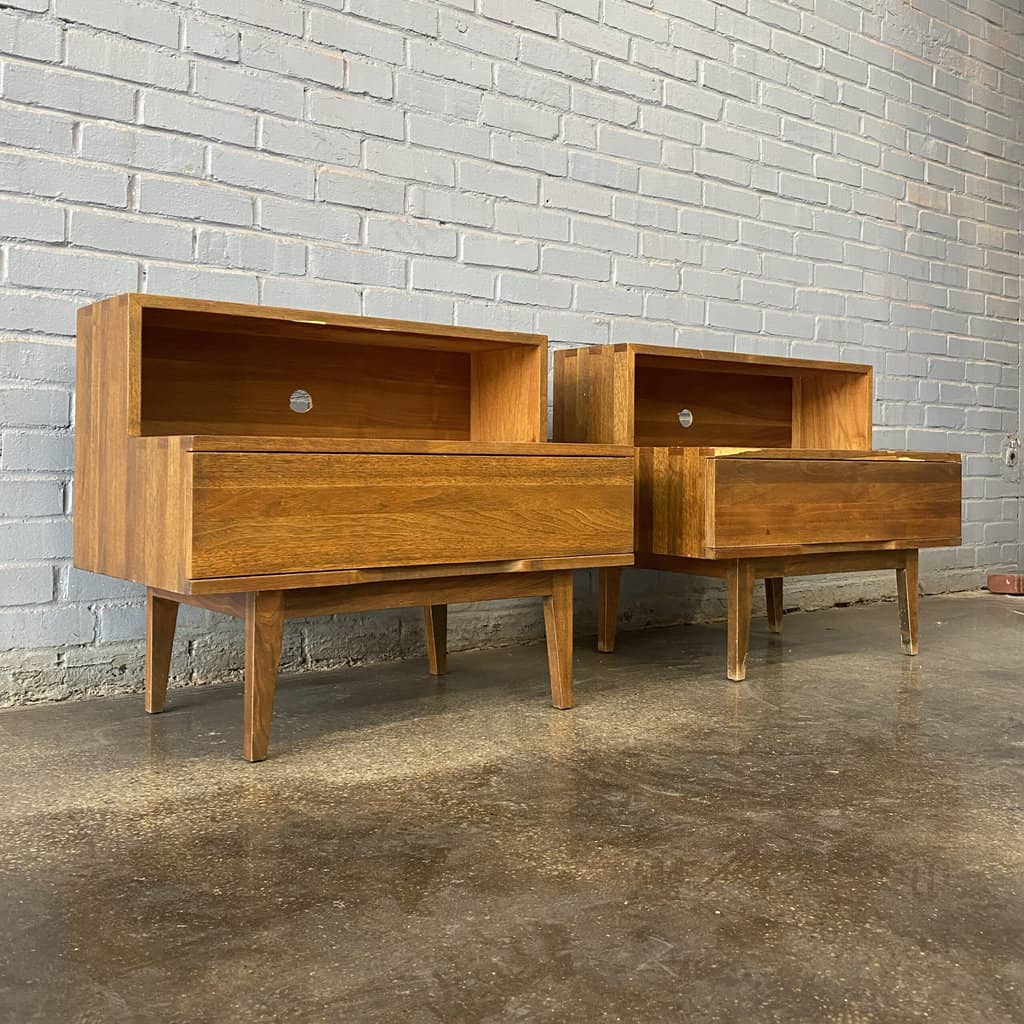Large Walnut Nightstands by Mel Smilow Nightstands Smilow and Thielle 