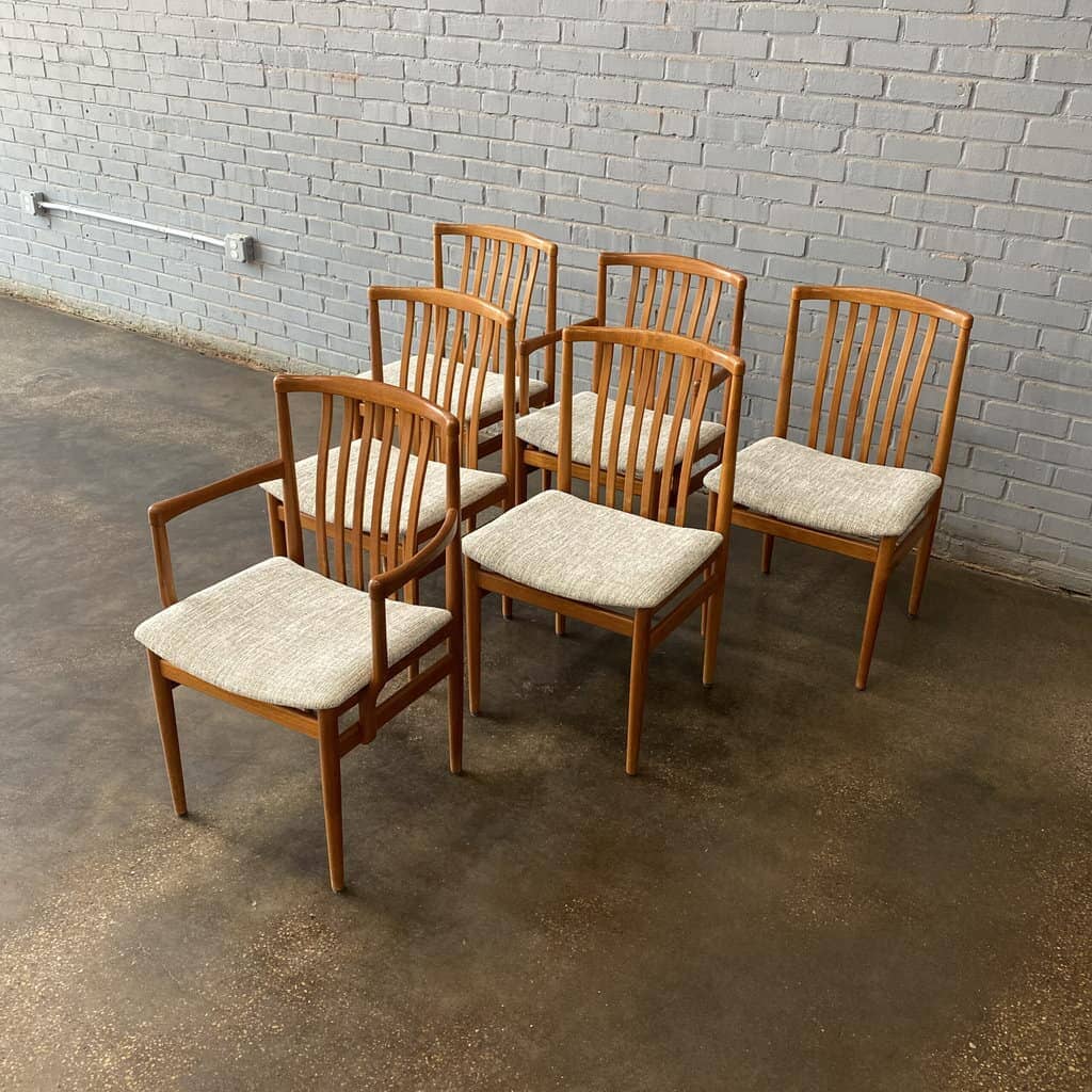 Set of 6 Teak Dining Chairs by Vamdrup Stolefabrik Dining Chairs Vamdrup Stolefabrik 