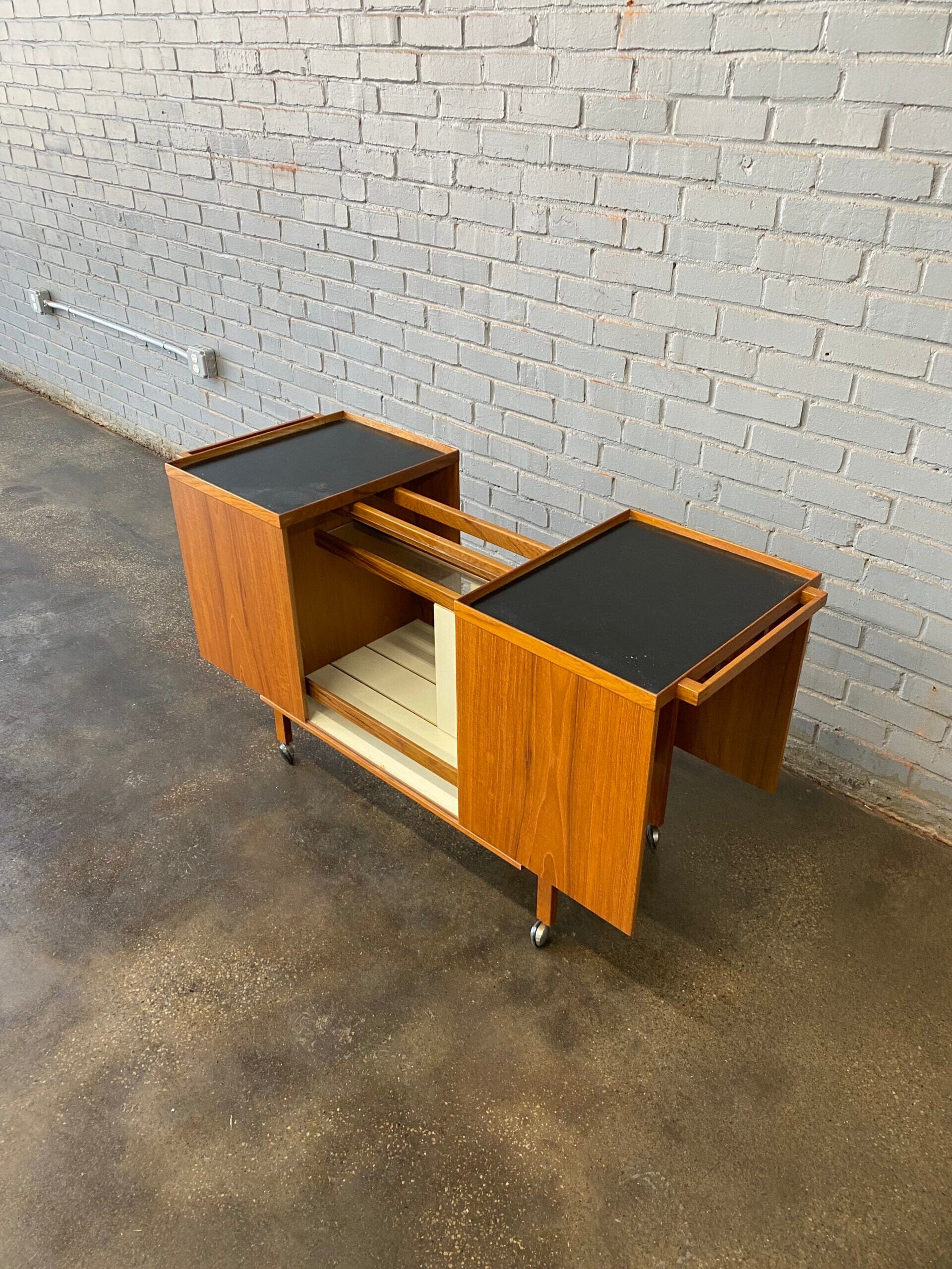 Teak Bar Cart by Niels Erik & Glasdam Jensen – MidMod Decor
